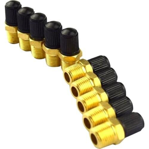 NEW 10pcs/Set 1/8" NPT MPT Brass Air Compressor Tank Fill Valve Double Heads Adapter Car-Styling Accessories