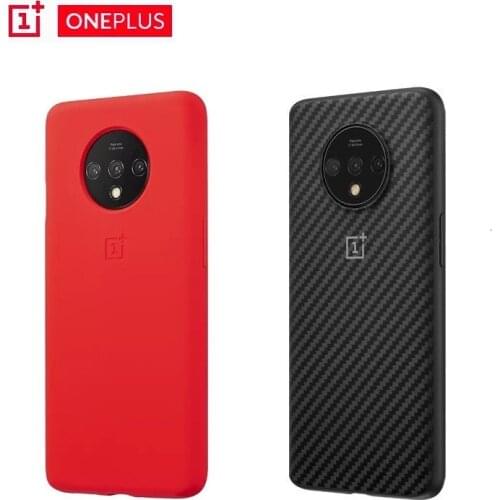 Original Oneplus 7T Case 100% From Oneplus Official Protective Cover Nylon Bumper Sandstone Case OnePlus 7T Karbon Bumper Cover