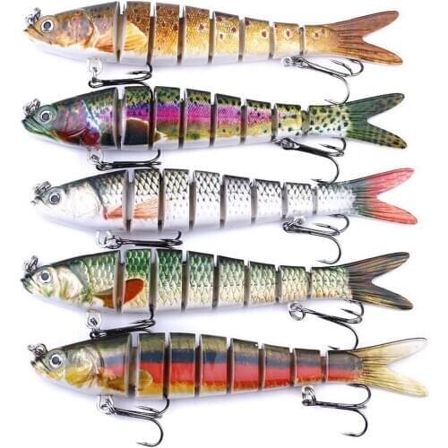 Fishing Lures Swimbait Lifelike Hard Bait 137mm 27g Lure With Treble Hook Multi Jointed Lures For Bass Trout Carp Fishing Tackle