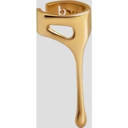 TIMEONLY Unique Design Hollow Metal Drip Wax Clip Earring Simple No Ear Piercing Earring for Women Girls Jewellery Delicate