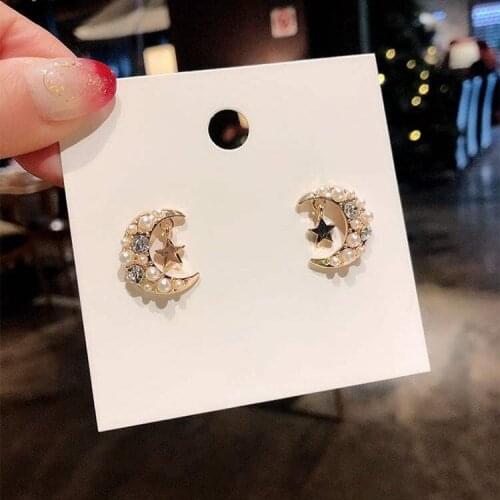 New brand design imitation pearl stars earrings fashion jewelry sexy statement earrings personality fashion earrings for women