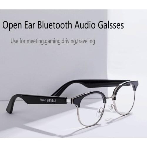 KX Bluetooth 5.0 Smart Glasses Music Voice Call Sunglasses Can Be Matched With Prescription Lenses Compatible IOS Android