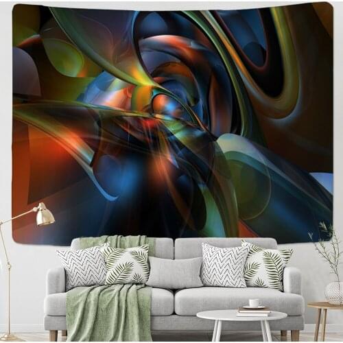 Three Dimensional Space-time Tunnel Tapestry Wall Hanging Geometric Lines Hippie Bohemian Magic Mysterious Living Room Decor