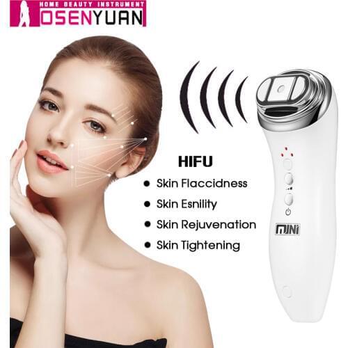 Ultrasonic Mini Hifu High Intensity Focused Ultrasound Facial Lifting Machine Face Lift RF LED Anti Wrinkle Skin Care Spa Beauty