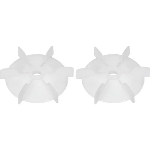 Uxcell 2Pcs 103x14mm/140x18mm D Shaft Replacement White Plastic 6 Impeller High Temperature Cooling Motor Fan Vane Customizable