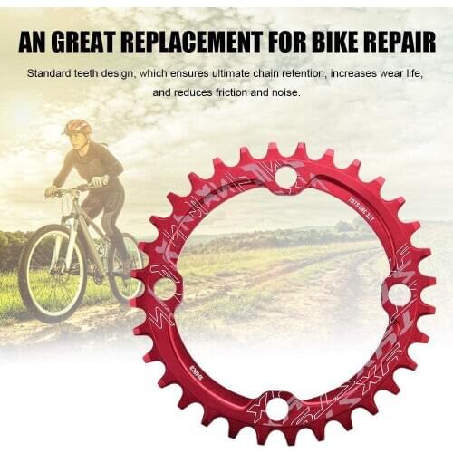 Bicycle Crank 104BCD Round Shape Narrow Wide 32T/34T/36T/38T MTB Chainring Bicycle Chainwheel Bike Circle Crankset Single Plate