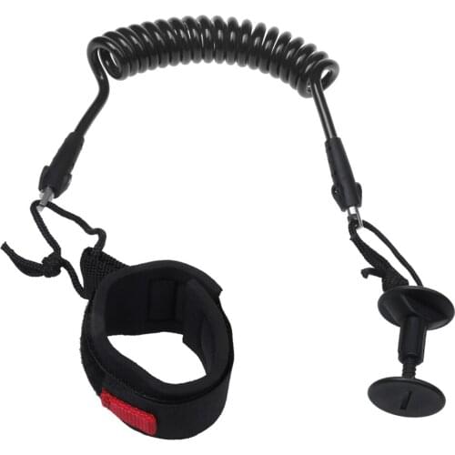 Surfboard Rope Plank Rope Safety Rope Ultra-Light Strong Coiled Leash Ing Surf Leash with Comfortable Padded Neoprene Cuff