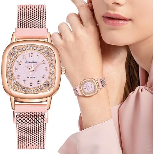 Women Square Starry Sky Fashion Wrist Watch Luxury Rhinestone Watches Clock Montre Femme Reloj Mujer