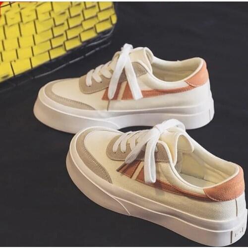 Women Vintage Comfort Lace-Up Platform Shoes Round Head Harajuku Style Sneakers Designer Outside Wear Non-Slip Vulcanize Shoes