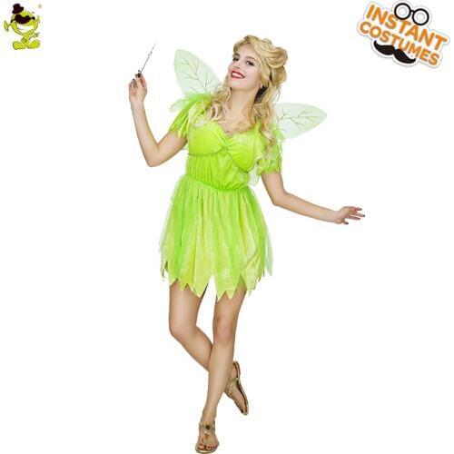 Halloween Party Womens Green Elf Party Costumes Dress for Carnival Party Role Play Elf Dress