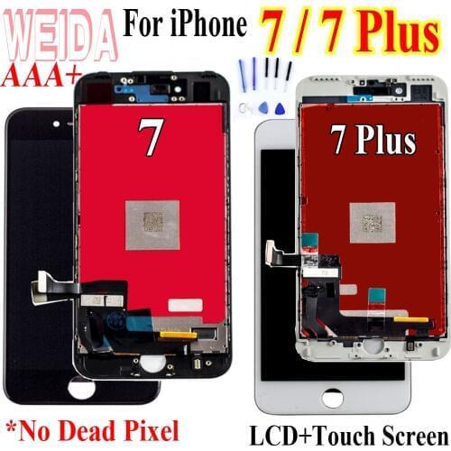 WEIDA 100% Test 7P lcd For Apple iPhone 7 / 7 Plus LCD Display Screen Digitizer Assembly For iphone 7 LCD Replacement with Tool