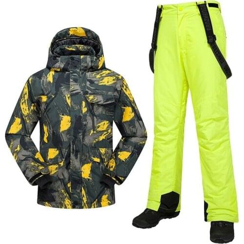 Winter Ski Suit for Men Warm Windproof Waterproof Outdoor Sports Snow Jackets and Pants Male Snowboard Wear Snowboard Coat Set