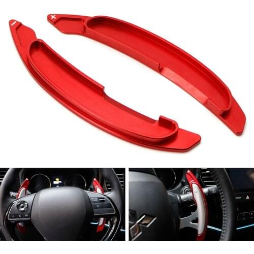 2pcs Car Steering Wheel Paddle Shifting Lever Expansion Cover For Mitsubishi 2008-2016 Lancer Evolution Evo X 10 Outlander