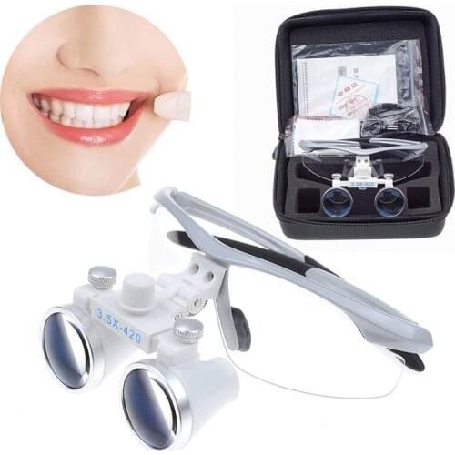 3.5×420 MM Medical Binoculars Dental Loupe with Glass