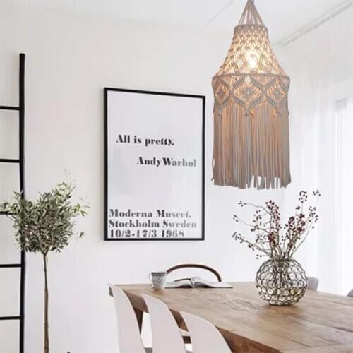 Lamp Shade Boho Hanging Pendant Light Cover Modern Office Bedroom Living Room Nursery Dorm Room Bohemian Home Decor