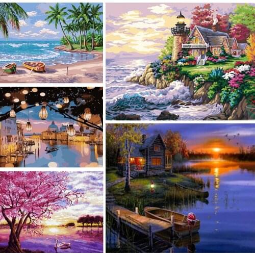 Diamond Painting 5D DIY Beautiful Scenery Hand-painted Diamond Embroidery Exquisite Embroidery Home Decoration Hanging Picture