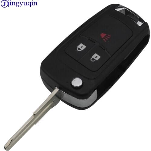 Jingyuqin Remote Key Case Shell Folding For Chevrolet Cruze Spark Flip Remote Key Fob 3 Buttons