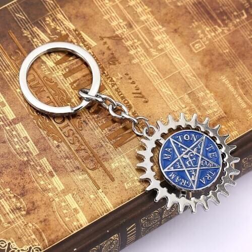 Black Butler Cosplay Keychain silver Metal blue Star Pendant Key Chain Jewelry chaveiro Student Cartoon gift kuroshitsuji