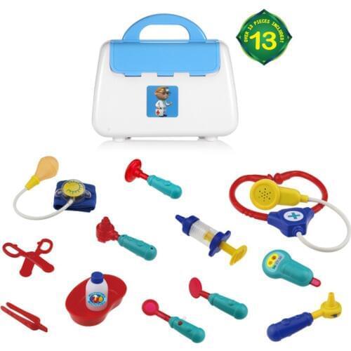 Children Play House Simulation Little Doctor Toy Stethoscope Medical Equipment Portable Box Set