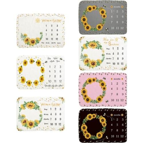 Newborns Photography Blanket Baby Monthly Milestone Blanket Photo Drops Gifts
