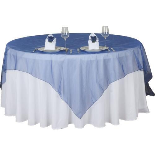 Hot Sale 25 Colors Organza Tablecloth 180cmx180cm (72"X72") Square shape Hotel Restaurant For Wedding Overlay party table runner