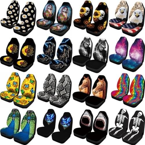 Personalized choice of two (one) car seat covers custom printed universal front seat protector seat accessories cushion set