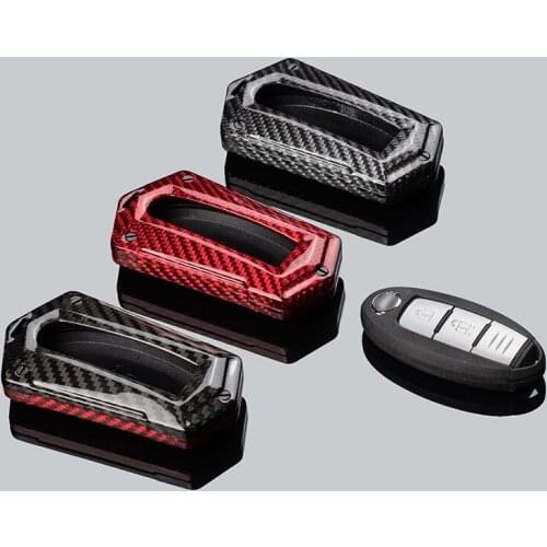 Car modification Carbon Fiber Remote Key Fob Car key Case For Nissan Qashqai X-Trail T32 T31 Juke Kicks Tiida Pathfinder Note