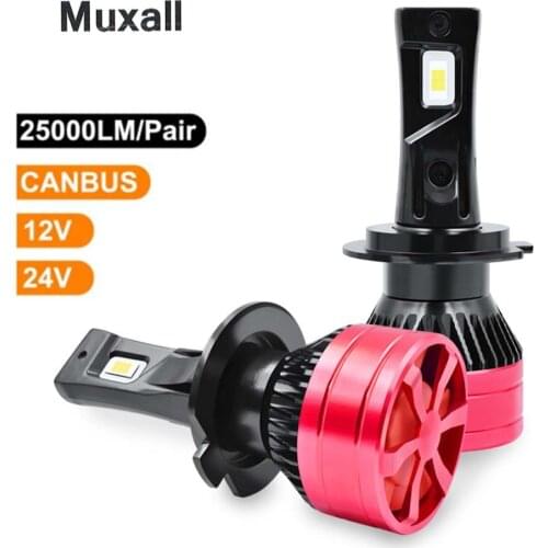 Muxall 110W H7 Led Canbus 25000LM High Power Headlight H1 H8 H11 HB3 Hb4 9004 9007 9012 H4 Led Bulb Turbo Lamp For Car 2PCS