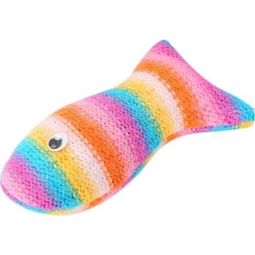 Pet Soft Toys Creative Fish Shape Cat Toys Gifts Colorful Cute Bite Resistant Chew toys Plush Doll Fish Playing Toys