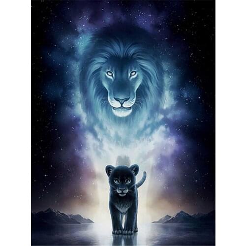 Wolf Tiger Owl Lion Deer DIY 11CT Embroidery Cross Stitch Kits Needlework Craft Set Printed Canvas Cotton Thread Wholesale