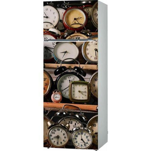 Fridge Sticker Clocks Refrigerator Dishwasher Door Wrap Kitchen Wallpaper Accessories Modern 3d Wall Stickers