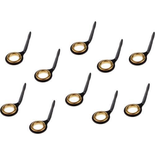 10pcs Fishing Rod Guides Single Leg Fishing Rod Parts Line Ring Rod Building