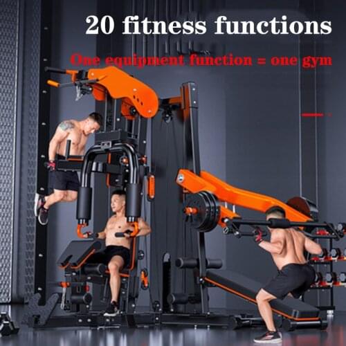 Fitness equipment home large three-person stand squat rack exercise strength comprehensive Smith machine training equipment
