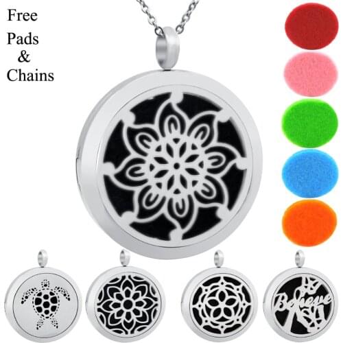 Chain Free Tree 30mm essential oil diffuser necklace jewellery aromatherapy women perfume diffuser pendant(Welcome Dropship)