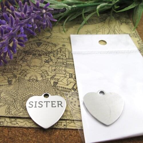 20pcs--"SISTER"stainless steel charms more style for choosing DIY Charms pendants for necklace