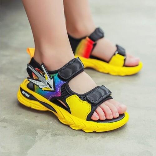 Summer Boys Brand Closed Toe Toddler Shoes Boys Beach Sports Sandals Childre Orthopedic Sport Leather Shoes Baby Sandals Shoes