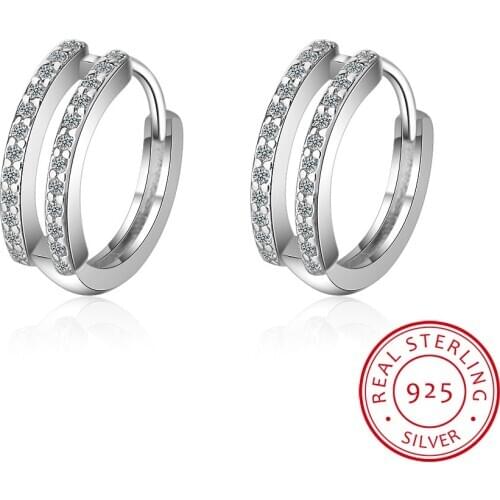 Mini 9mm Huggie hoop earring for women vermeil 925 sterling silver fine jewelry dainty delicate small hoop earrings