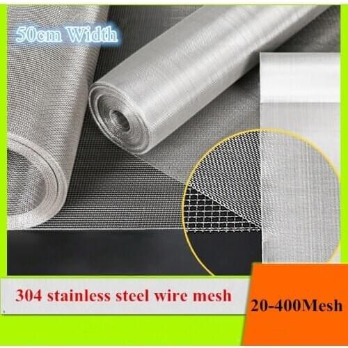 304 Stainless Steel Filter Mesh Screen 20-500 Mesh Stainless Steel Woven Mesh Metal Wire Mesh Screening Car Fix Sheet Net Tools