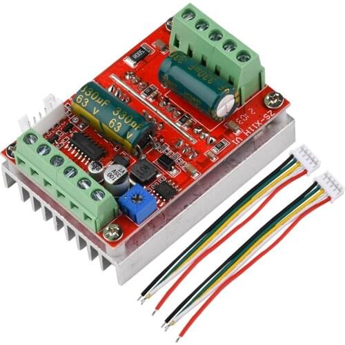 BLDC Three-phase Brushless PWM DC Motor DC 9-60V 400W with Hall Motor Controller Drive Board Support 0-5V PLC Analog Control