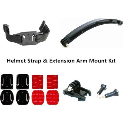 Curved Cycle Helmet Arm Extension Mount For Sony RX0 X3000 X1000 AS300 AS200 AS100 AS50 AS30 AS20 AS15 AS10 AZ1 POV Action Cam