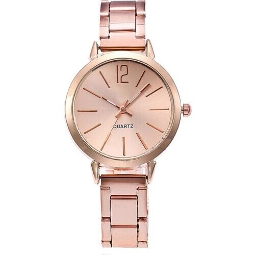 2019 New Stainless Steel Belt women Watch Classic Minimalist Alloy Analog ladies Quartz Waterproof and shockproof wrist watches