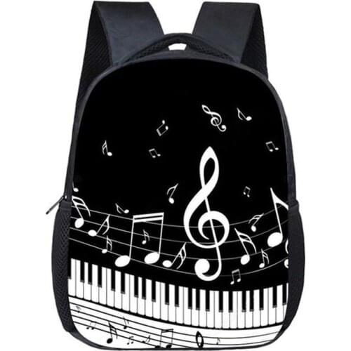 12Inch Children School Bags For Little Boys Girls Music Note Backpacks Toddler Book Bag Kids Kindergarten Bag Mochila Escolar