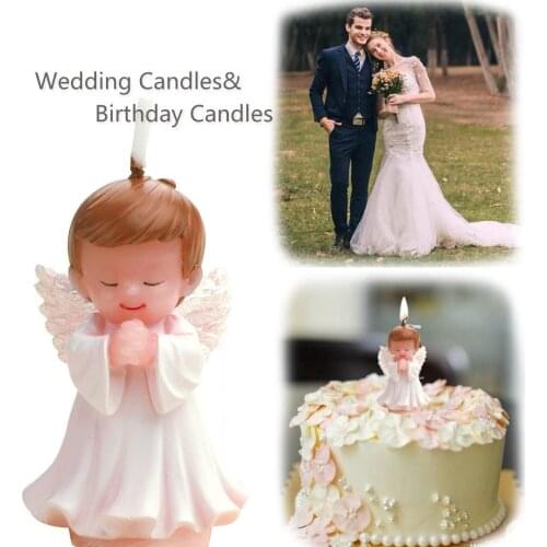 12 pcs Wedding Favors and Gifts for guests Baby shower Birthday Party Angel Candles for cake Souvenirs decorations Supplies