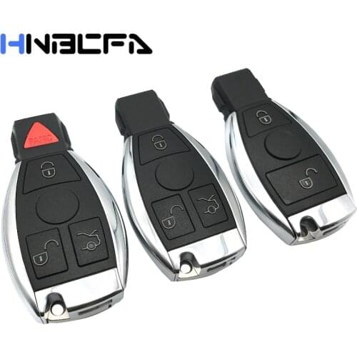 2/3/4 Buttons Smart Remote Key shell Case fob Replace for Mercedes Benz Year 2000+ Supports Original NEC and BGA Key Shell Fob