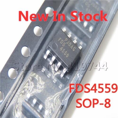 5PCS/LOT FDS4559 SOP-8 4559 LCD high voltage board MOS field effect tube SOP8 In Stock NEW original IC
