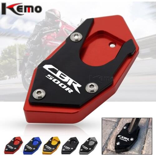 For HONDA CBR500R CBR500 R CBR 500R 2017 2018 2020 Motorcycle CNC Aluminum Side Stand Enlarge Foot Plate Extension Kickstand