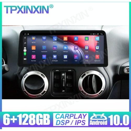 Android 10.0 6+128G For Jeep Wrangler 2011-2017 Carplay Car GPS Navigation Auto Radio Multimedia Player Headunit Tape Recorder