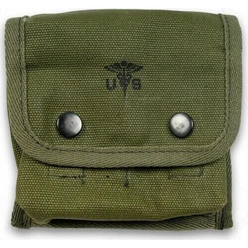 WWII WW2 US Army USMC Military Jungle First Aid Pouch Kit With Hook Hi-Q1945 armyshop2008