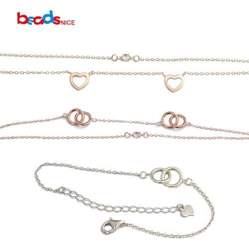 Beadsnice ID39191 925 Sterling Silver Bracelet Jewelry Wholesale Fashionable Gift For Her Extension Chain 4cm