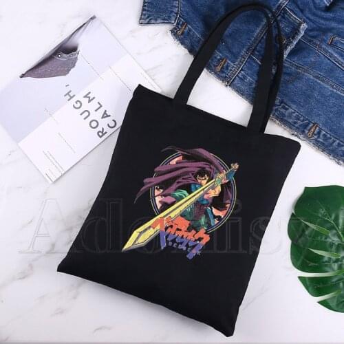 Berserk New Female Handbags Hot Selling Fashion Handbag Canvas Bag Tote Ladies Casual Shoulder Bag Reusable Shopping Bags Black